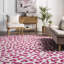 Tapis rose à imprimé léopard Kaitlin-1419217868