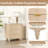 Emerson Fluted Wooden Nightstand With 3 Drawers & Gold Handles-1234717705