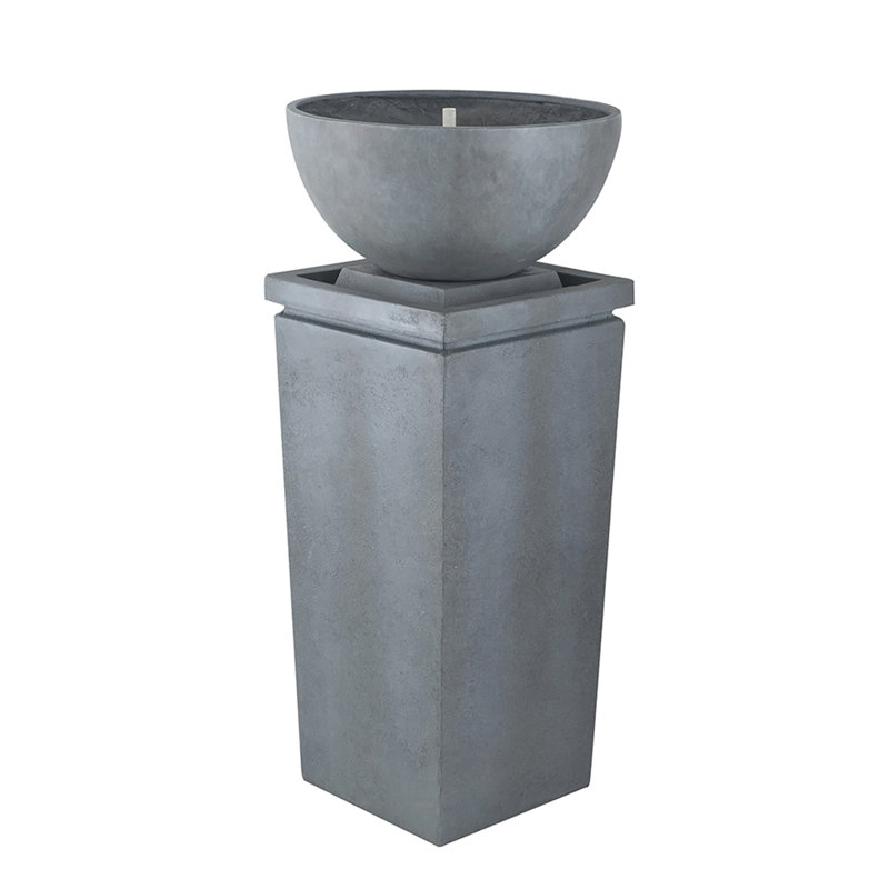 Fontaine 44,5 "en polyrésine, H 44,5 po x l 20,9 po x P 20,9 po