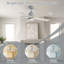 Ventilateur de plafond de 52 pouces avec lumière, télécommande silencieuse à 6 vitesses, DEL à intensité variable, pour le salon, la chambre à coucher et autres intérieurs