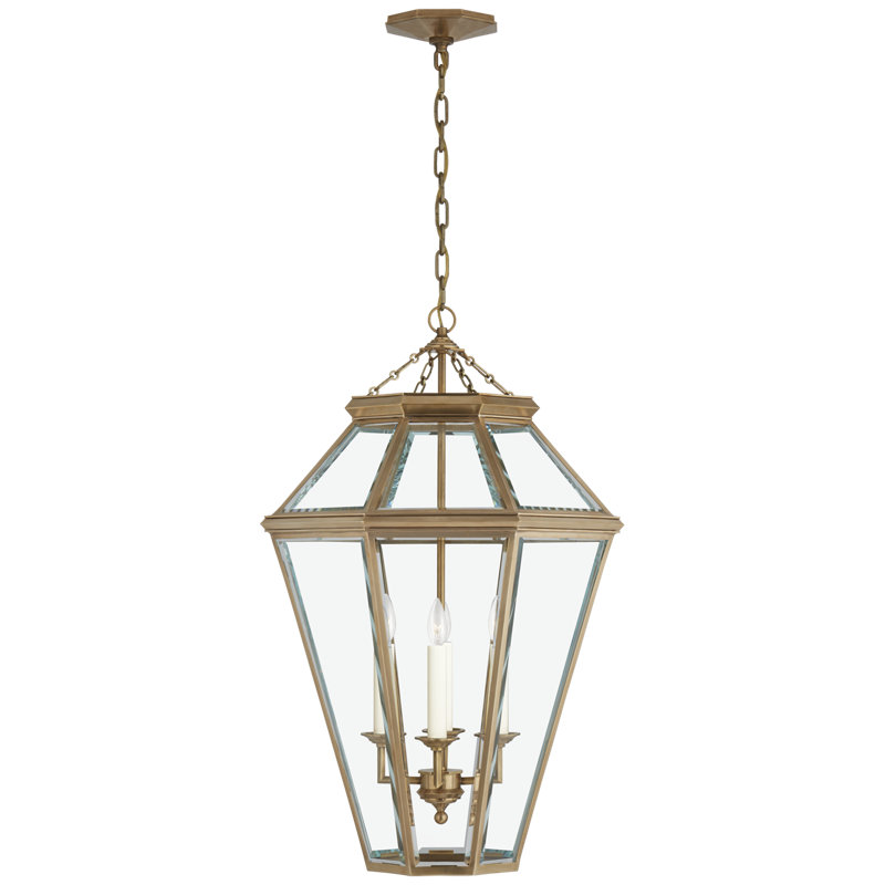 Edmund 4 - Light Chandelier, Natural Brass