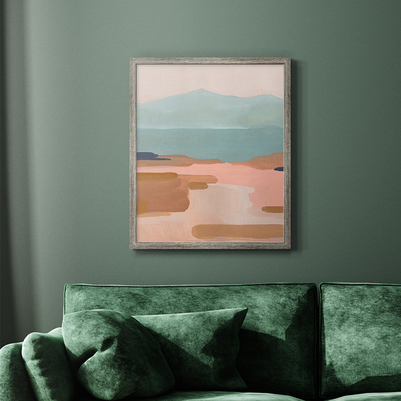 Desert Sunrise I, toile encadrée de qualité supérieure - prête à être accrochée, Gris, H 24 po x l 20 po
