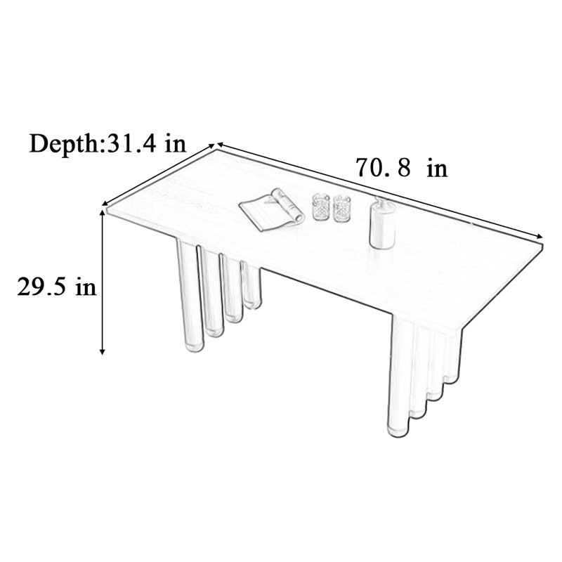 Deangelis, H 29,5 po x L 70,8 po x l 31,4 po