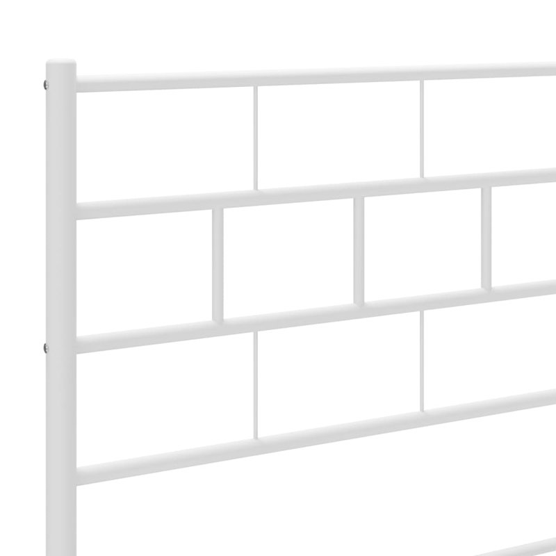 Dapo Metal Bed Frame, Heavy-Duty, No Mattress, White, Twin