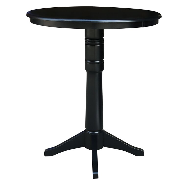 Billie Bar Height Solid Wood Pedestal Dining Table