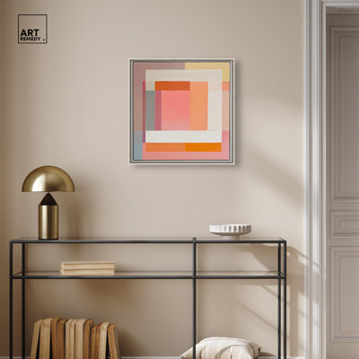 Minimal Color Blocks I Canvas Modern Geometric Art by Art Remedy