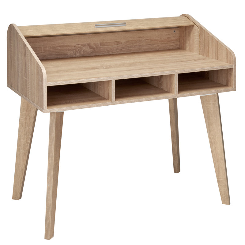 Caruso Solid Wood Writing Desk, Oak