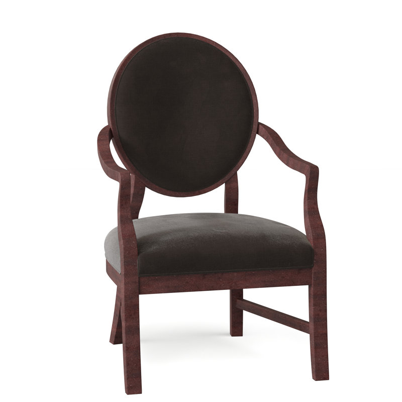 Upholstered King Louis Back Arm Chair, Montego Bay, 4850 Indigo