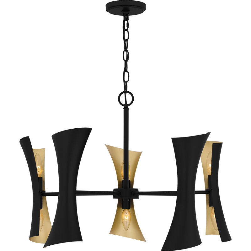 Lustre noir mat 10 lumières Betties