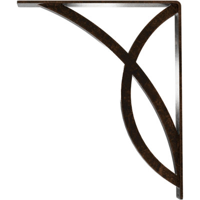 Support en fer forgé Miller (support central triple), l 2 po x P 12 po x H 15 po, bronze antique