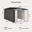 12 ft. D x 8 ft. W Outdoor Metal Storage Shed with Reinforced Steel Frame, Lockable Doors and Vents