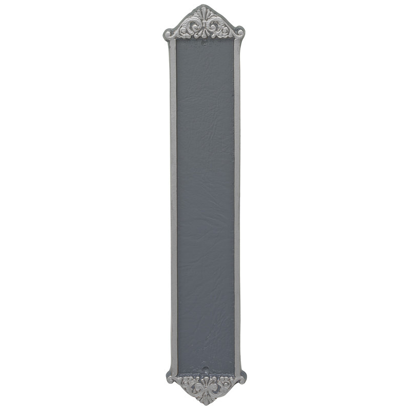 Plaque d’adresse murale sur 4 lignes, Gris / Argent, Oui