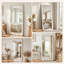 Miroir irrégulier pleine longueur ondulé avec cadre enveloppé de flanelle-1810357416-1810357430