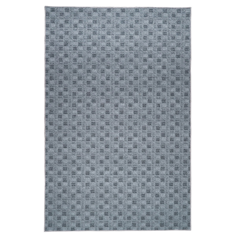 Abstract Indoor/Outdoor Commercial Color Rug - Gray, Rectangle 5' x 7'