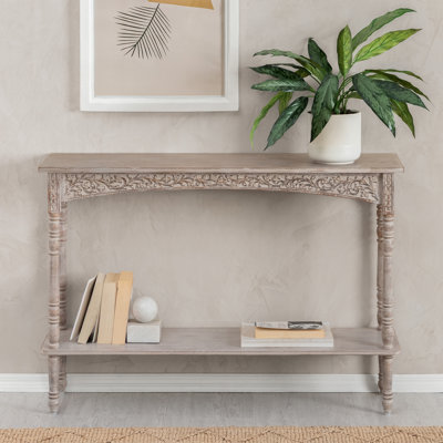 Console en bois avec rangement ouvert JFY
