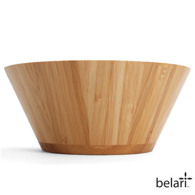 Belari 6.5" Bamboo Bowl Set - Bamboo Reusable Bowls - Round Bamboo Bowls - Wood Dinnerware - Bamboo Dinner Bowls - Bamboo Dinnerware Set - Eco Friendl