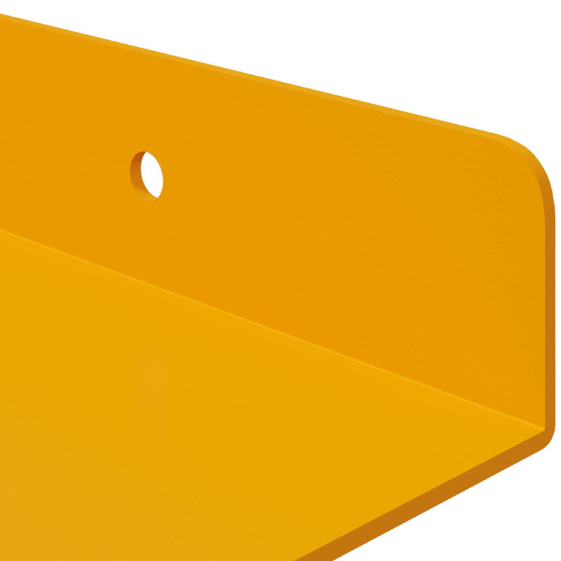 Steel Floating Shelf, Mustard Yellow