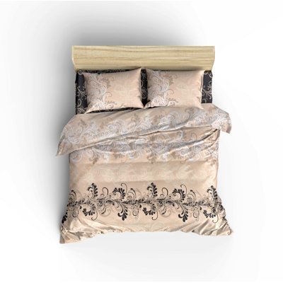 Ensemble de housse de couette réversible en coton 