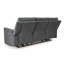 Canapé inclinable électrique en microfibre de polyester gris foncé 86 po