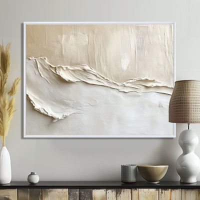 Soft Plaster Layers I - Ivoire, reproduction sur toile contemporaine