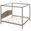 Très grand lit à baldaquin avec tête de lit, lit plateforme moderne avec pieds de support robustes pour la chambre principale-1184758662