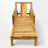 Outdoor Solid Wood Chaise Lounge With Cushion-747211307