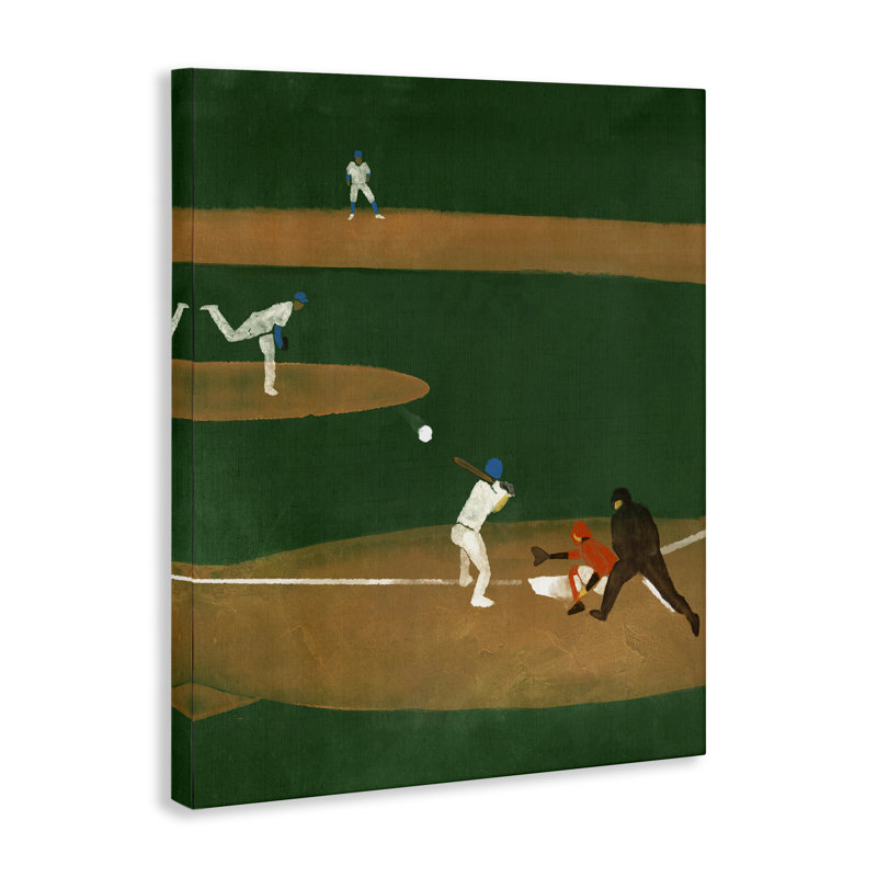 «Baseball Joueurs View» par Daphne Polselli, H 48 po x l 36 po