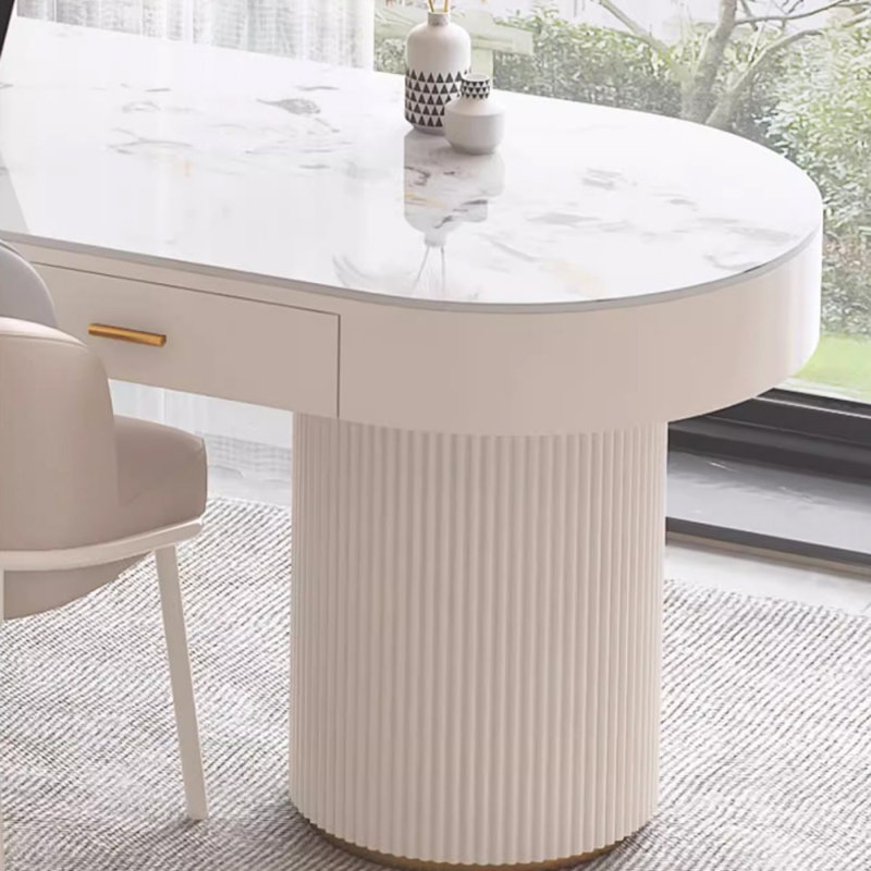 Bureau en bois manufacturé 70,87 po avec 6 tiroirs, H 29,53 po x l 55,12 po x P 27,56 po, Retour à gauche