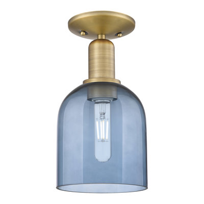 Arcadia - Bella - Plafonnier semi-encastré 6 po 1 lumière - Abat-jour transparent