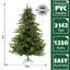 Foxtail 9' Green Pine Artificial Christmas Tree with 1250 Multi-Colored Lighs