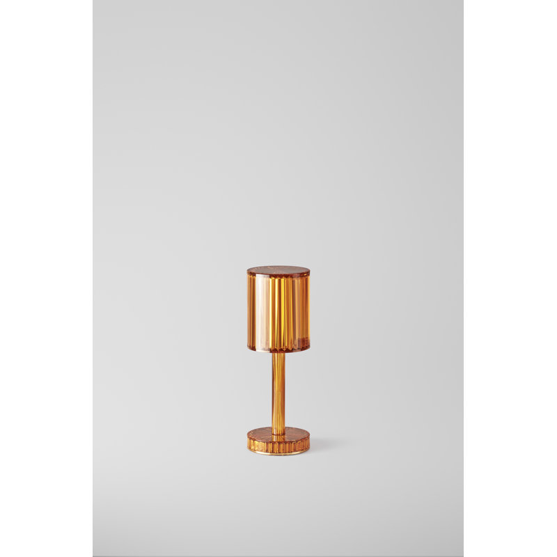 Gatsby Cylinder Resin Table Lamp, Amber