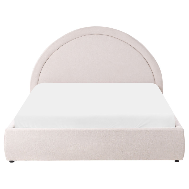 Upholstered Ottoman Storage Bed, Beige, European Double (140 x 200 cm)