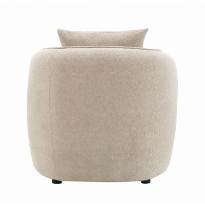 Fauteuil Keith en chenille avec coussin