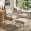 Rattan Patio Conversation Set, Outdoor Lounge Chair With Ottoman & Round Coffee Table