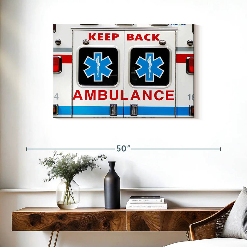 Panneau d'avertissement d'ambulance, H 24 po x l 36 po