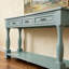 Console en bois avec 3 tiroirs et 4 tablettes inférieures pour canapé d'entrée très épais-1503220076-1503220088