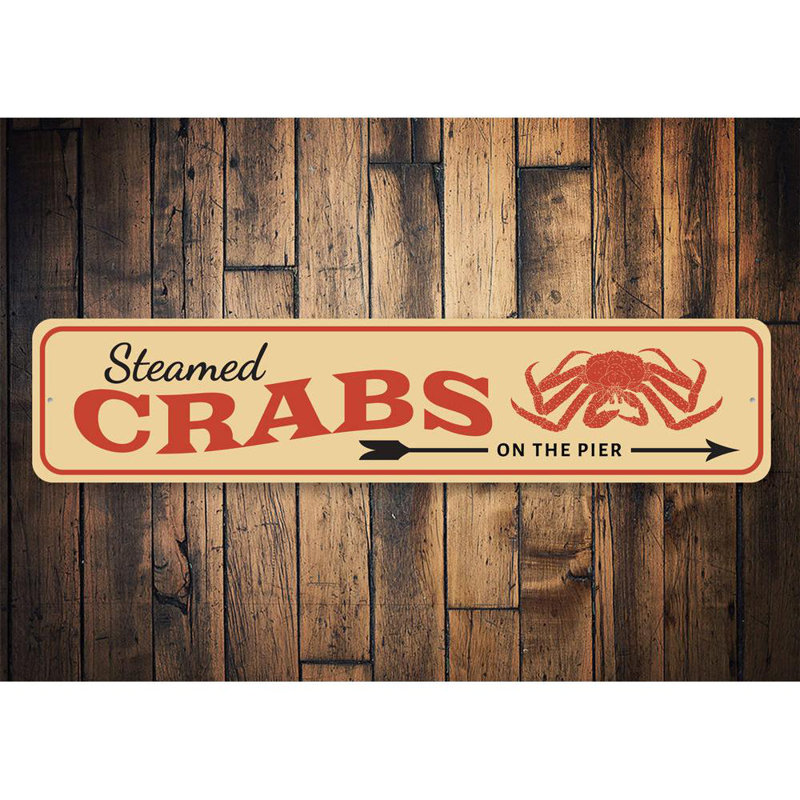 Plaque en aluminium crabes à la vapeur, H 6 po x l 24 po x P 0,06 po