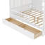 Structure de lit pour enfants avec garde-corps de sécurité et rangement sous le lit-133401055