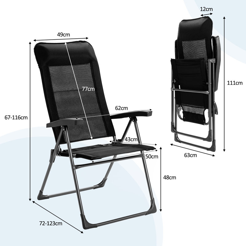 Foldable Outdoor Patio Dining Armchair