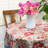 Jardin Red/Gray/Yellow Tablecloth - Round-86866052