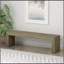 Banc de salle à manger en bois d'acacia, gris et taupe