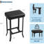 Tabourets de bar modernes à hauteur de comptoir, siège rembourré en similicuir - Pieds irréguliers en métal - Compact pour les petits espaces - Assemblage facile - Vert, paquet de 4 pièces-84154851-84154862