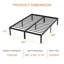 Base de lit - sommier plateforme en métal avec sommier à lattes en acier, aucun sommier nécessaire, espace de rangement sous le cadre-505925674