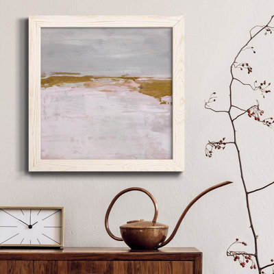 Toile encadrée de qualité supérieure Magenta Skyline II - prête à être accrochée