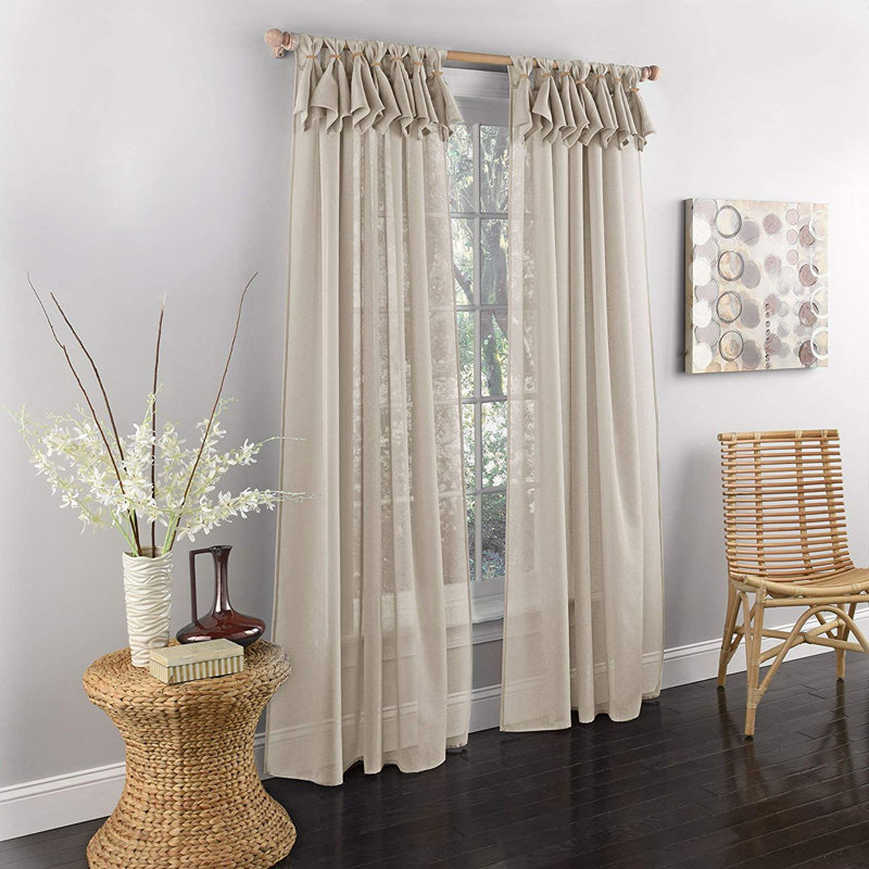 Joycelyn Semi Sheer Curtain, 54" x 63"