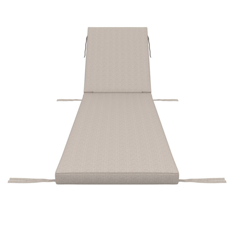 Sunbrella® Outdoor Chaise Cushion, Sunbrella® Cast Silver, 21" W x 78" D