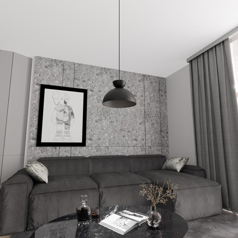 LUNARO 1S BL, 140cm H x 30cm W x 30cm D, Matt Black