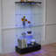 Vitrine 2 portes / 4 tablettes, grands tiroirs, lumineux - standard
