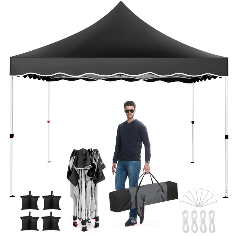 118'' W x 118'' D Metal Canopy, Black
