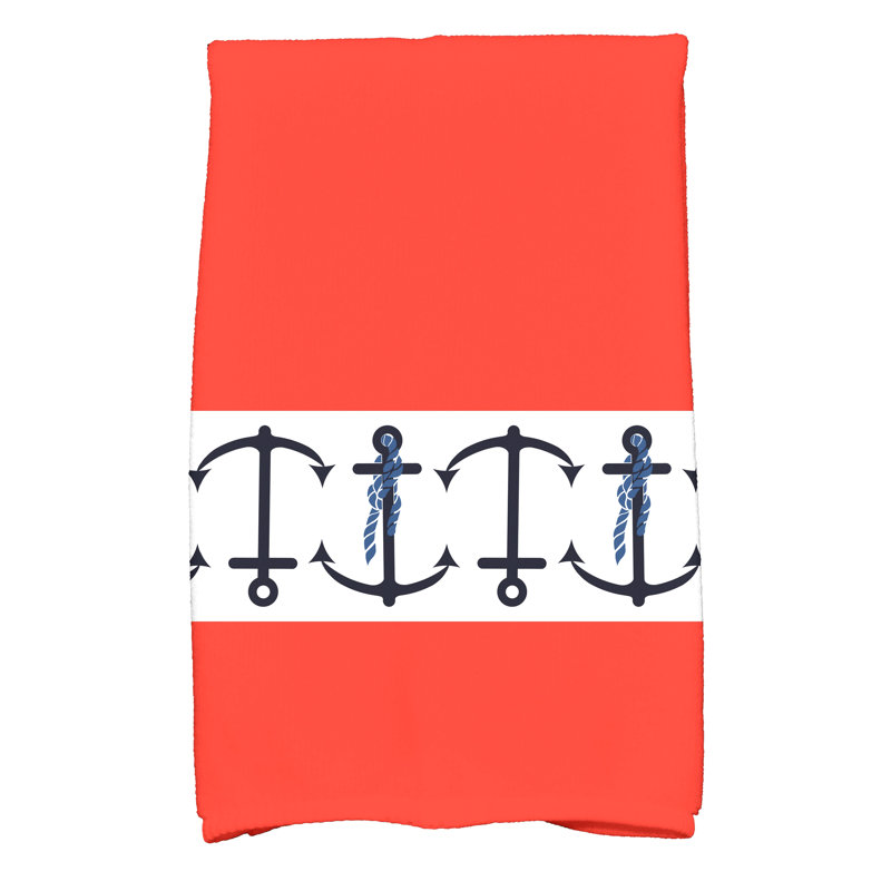 Hancock Stripe Tea Towel Kitchen Towel, Orange